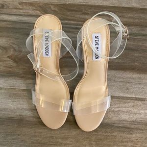NEW! Steve Madden Camille Clear Heeled Sandal 6.5